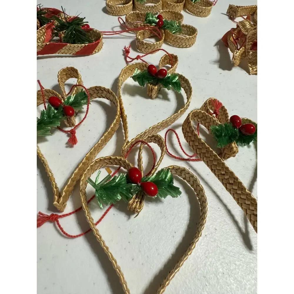 17 Swedish Straw Natural Christmas Ornaments